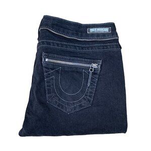 VINTAGE True Religion Jeans Size 31 Black Zipper